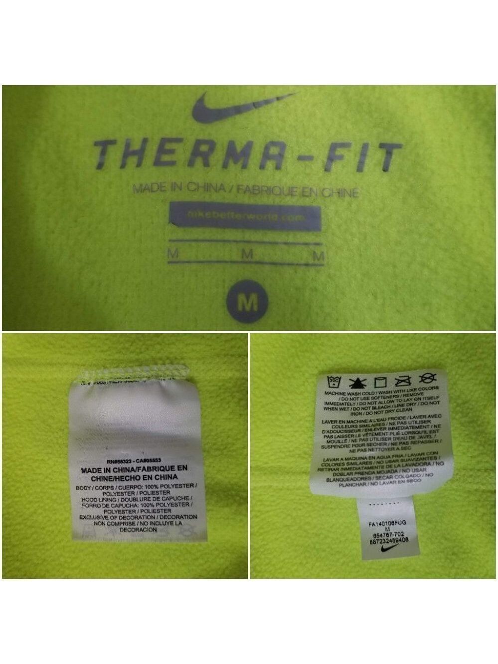 Nike Therma Fit Womens Size Medium Thumbholes Swoosh Pullover Hoodie Sweatshirt - Picture 9 of 10